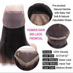 8A 360 BRAZILIAN SWISS LACE FRONTAL