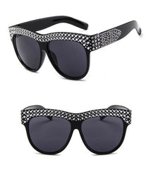 Oversized Diamanté Trendy Sunglasses