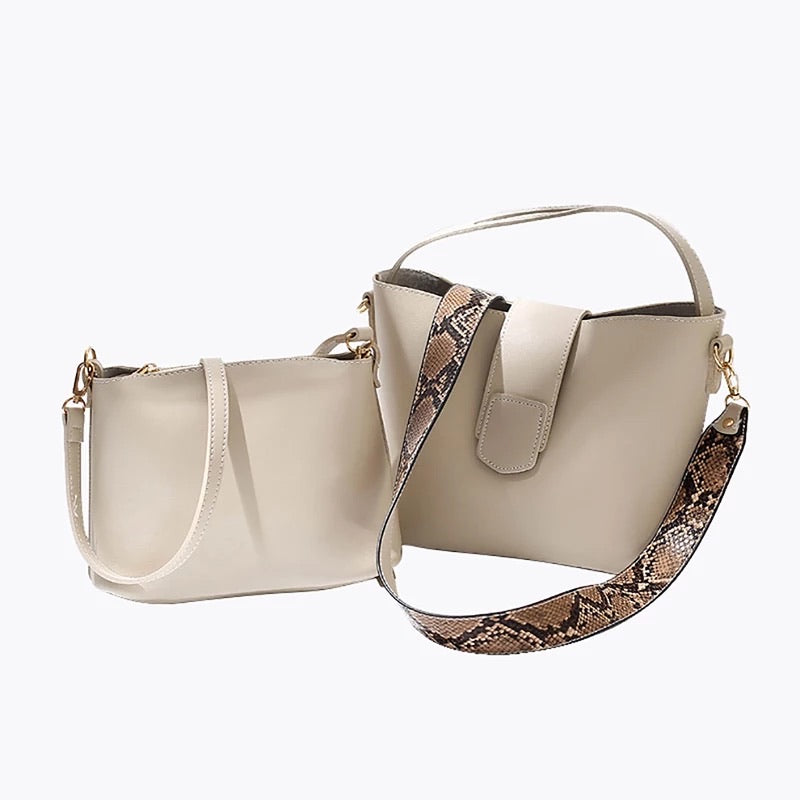 ARIELLE BEIGE 2PCS HANDBAG SET