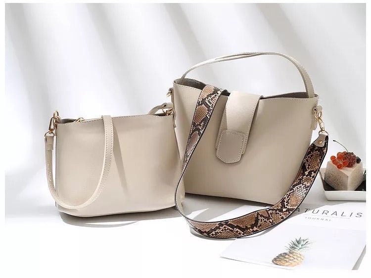 ARIELLE BEIGE 2PCS HANDBAG SET