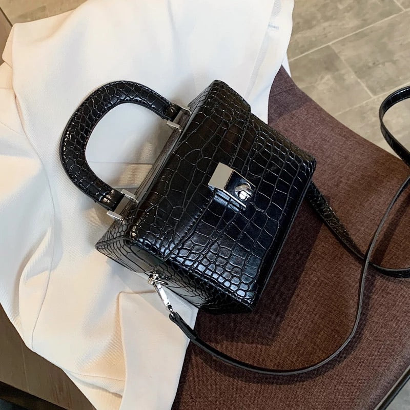 CLAIRE Black Buckle Square Bag (NEW)