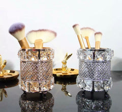 Elegant crystal Round Make Up Brush Holder