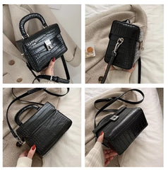 CLAIRE Black Buckle Square Bag (NEW)