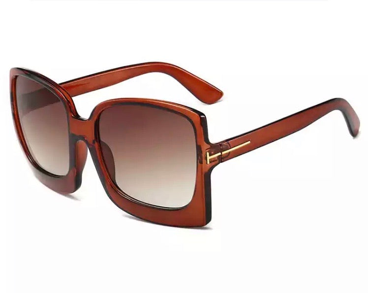 Vintage Luxury Fashion Brown Sunglasses