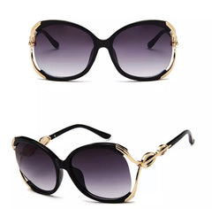 Chic Gold frame Oversized Sunglasses