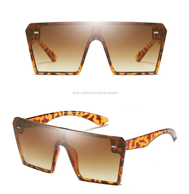 Leopard Brown Oversized Sunglasses