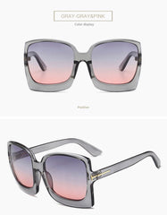 Grey Oversized Square Sunglasses