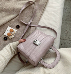 CLAIRE light purple Square Buckle bag (NEW)