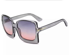 Grey Oversized Square Sunglasses