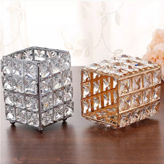 Elegant crystal Square Make Up Brush Holder