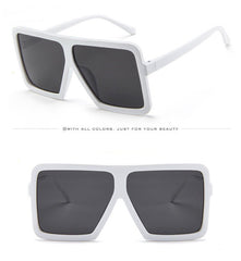 Luxury white Square Fashion Sunglasses