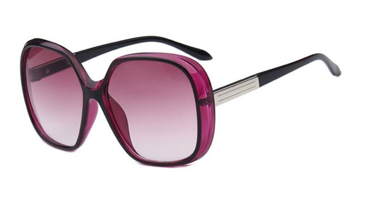 Chic Purple Oversized Trendy Sunglasses