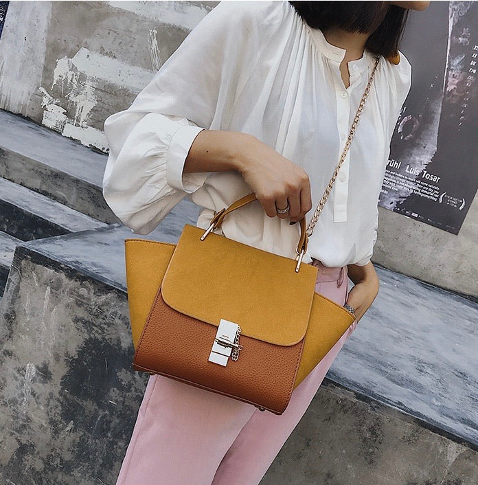 EDITH Mustard Elegant Handbag(NEW)