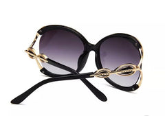 Chic Gold frame Oversized Sunglasses