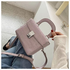 CLAIRE light purple Square Buckle bag (NEW)