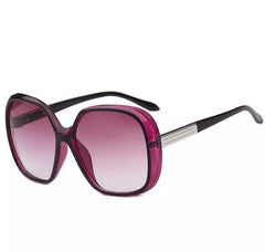 Chic Purple Oversized Trendy Sunglasses